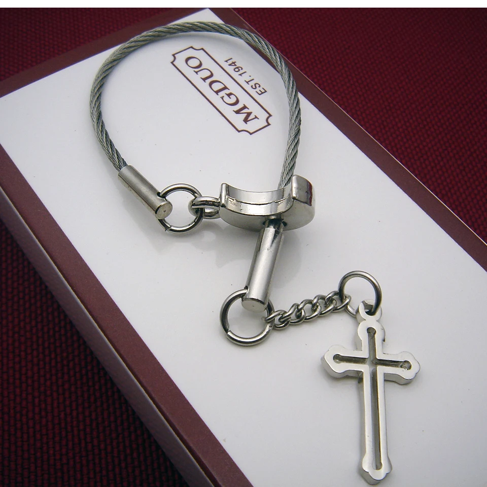 

cross keychain cute key ring for women steel rope key chain key holder creative portachiavi chaveiro llaveros bag charm