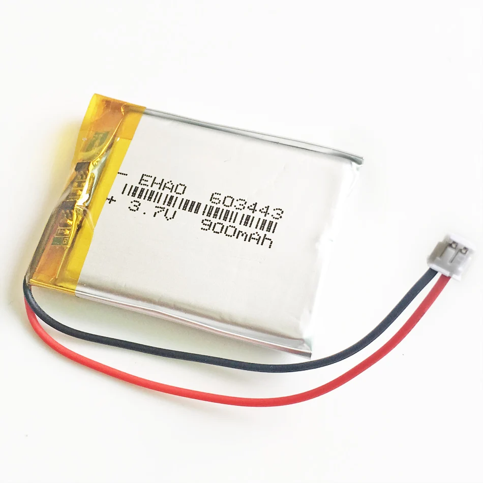 603443 JST ZH 1 5 мм 2 pin 3 7 В 900 мАч литий-полимерная аккумуляторная батарея для MP3 GPS