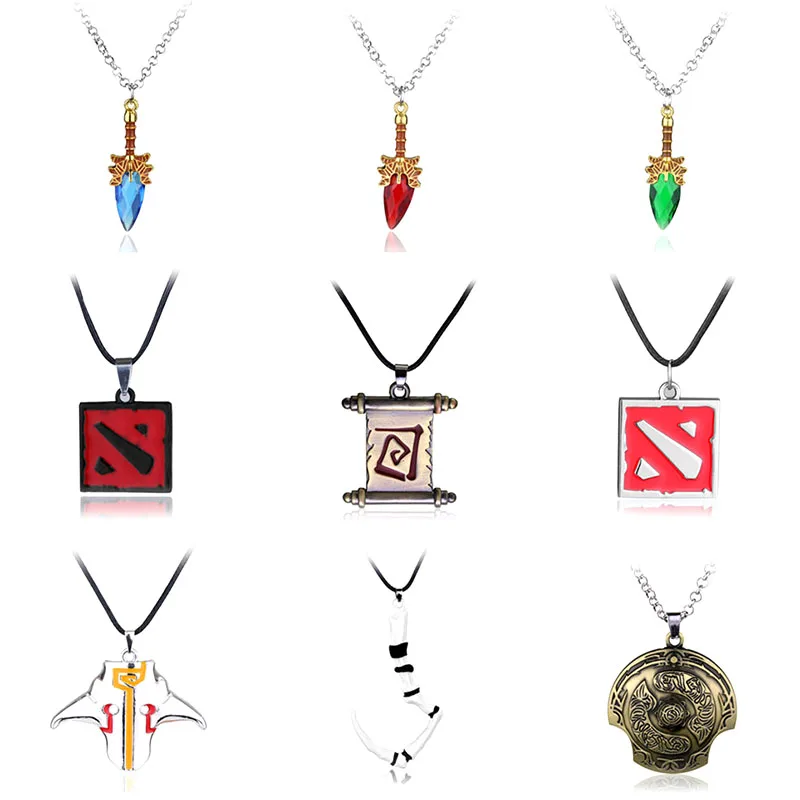 Ожерелье с подвеской Game Dota 2 модное металлическое ожерелье логотипом Dota2 подарок