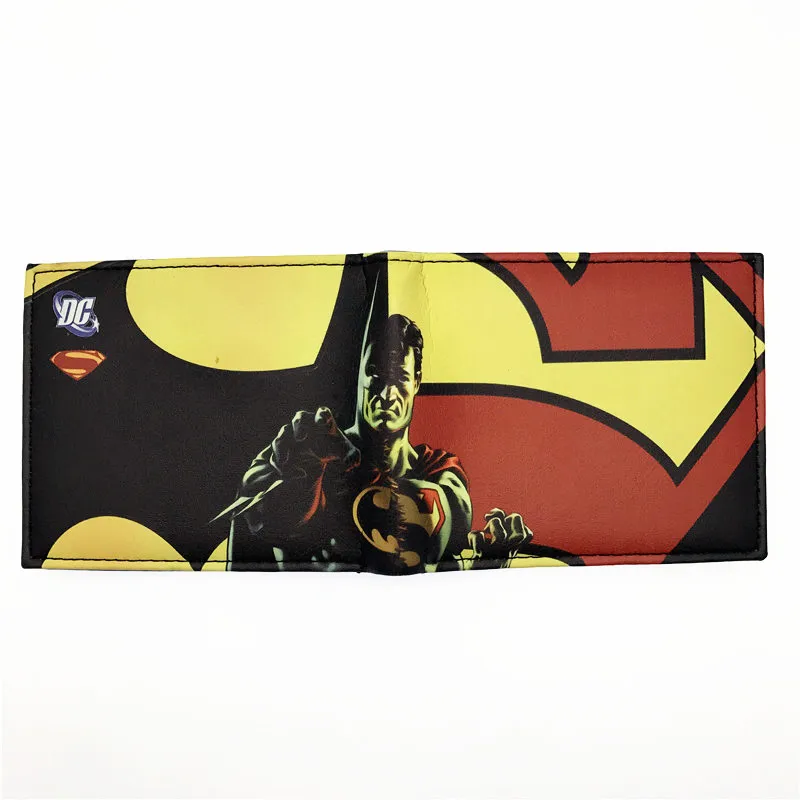 DC и Marvel кошелек Локи Каратель Халк Железный человек Веном флэш бэтмантор клоун, Бэтмен Звездные войны Супермен кошельки с персонажами мультфильмов - Цвет: Superman Batman SV