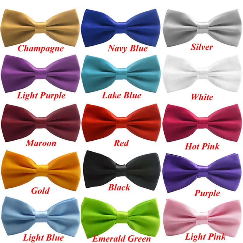 Trustworth 16Color Bow Tie For Men Classic Gravata Solid Novelty Mens Adjustable Tuxedo Brand Wedding Necktie Ties #LSW | Аксессуары для