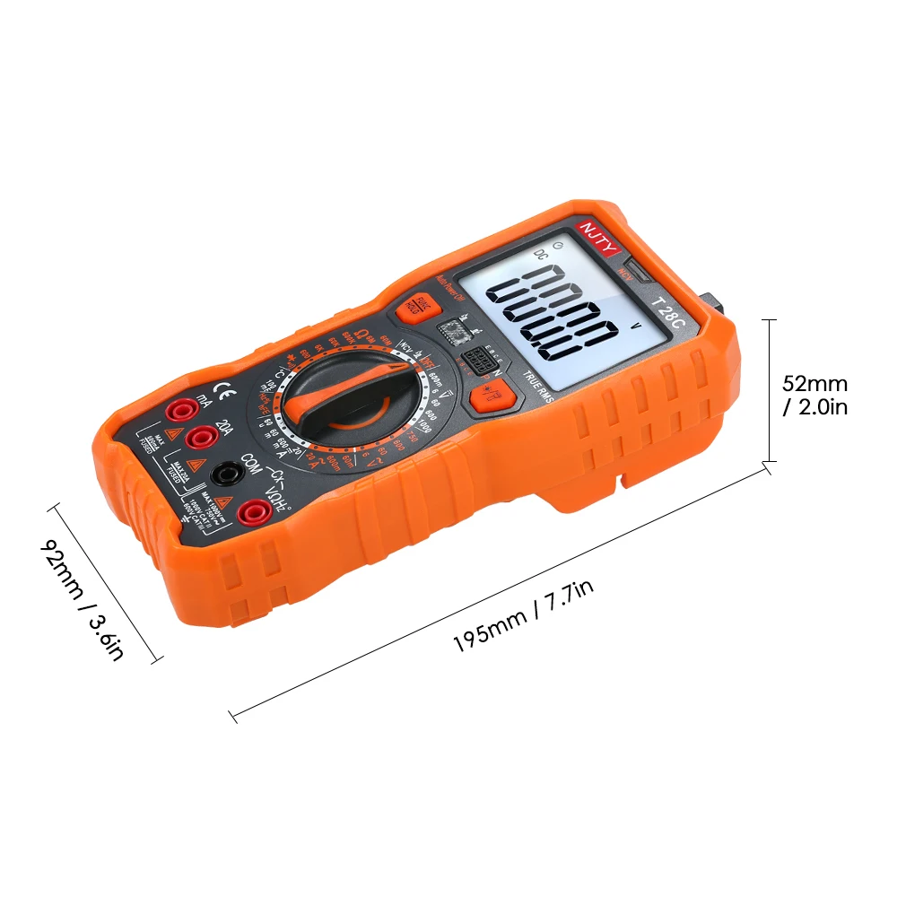 Мини цифровой мультиметр 6000 отсчетов мультиметровый вольтметр измерения переменного/постоянного напряжения Мегаомметр с подсветкой ЖК-дисплей