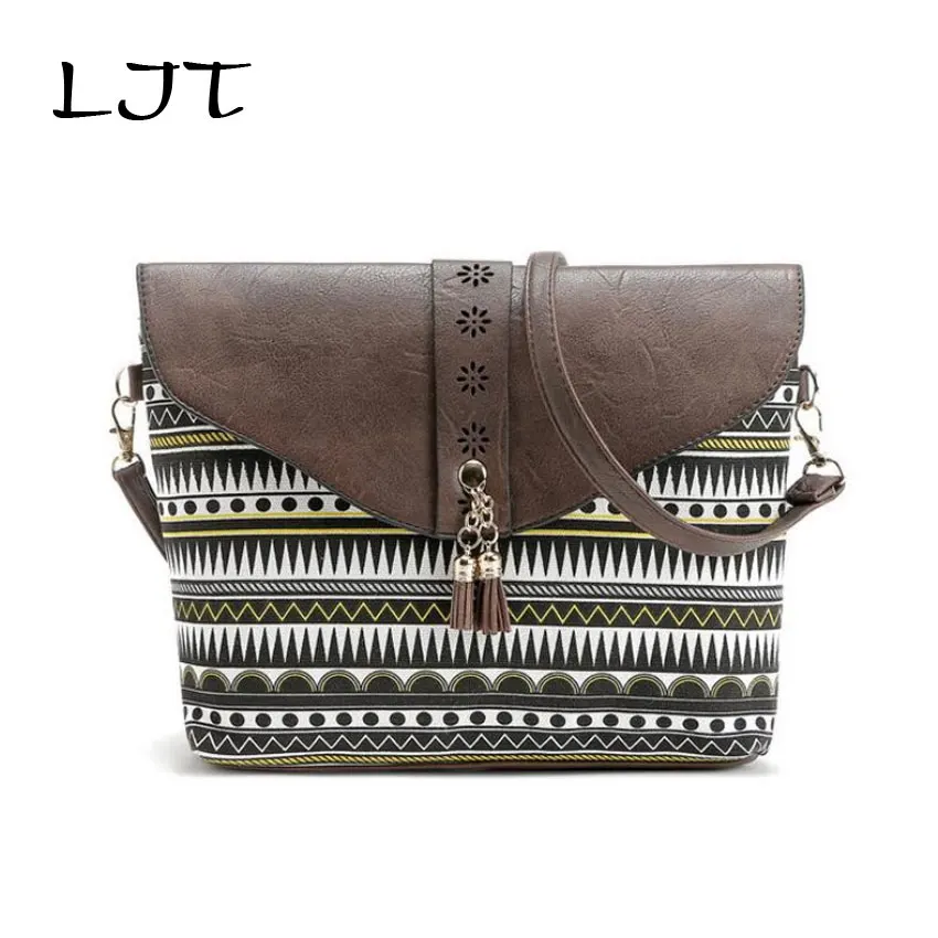 LJT 2019 женская сумка с принтом Милая дамская через плечо геометрическим узором