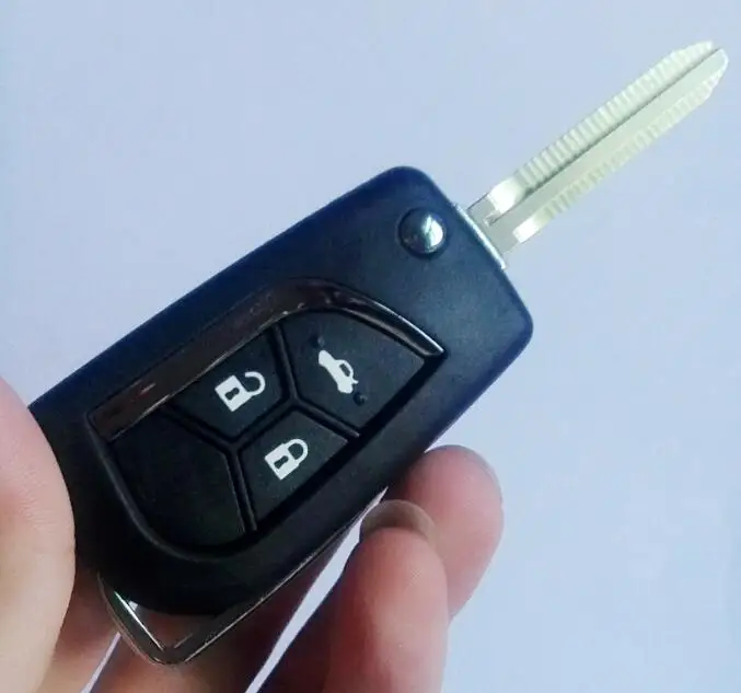 Новый складной дистанционный чехол для ключей Fob 3 кнопки Замена Toyota Camry Corolla RAV4 с