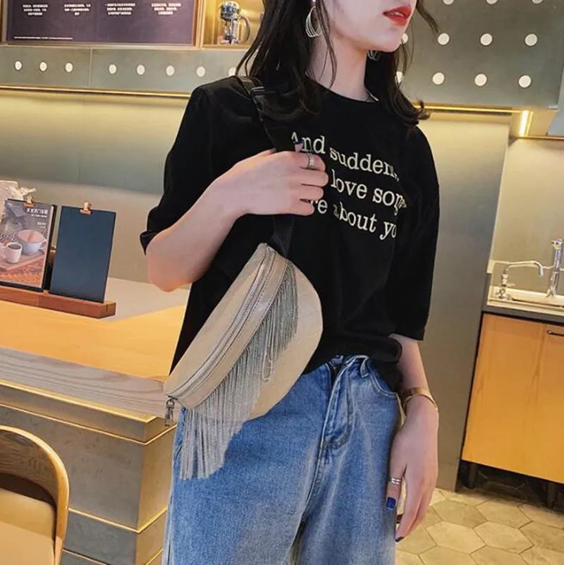 Модная женская поясная сумка, сумка на пояс с кисточками, сумка на пояс из искусственной кожи Bananka, Женская поясная сумка