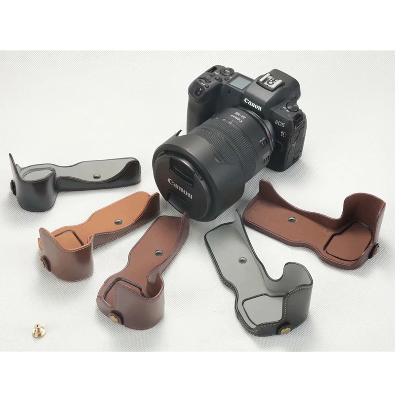 Новый чехол из натуральной кожи/ПУ кожи для камеры Половина корпуса наручный