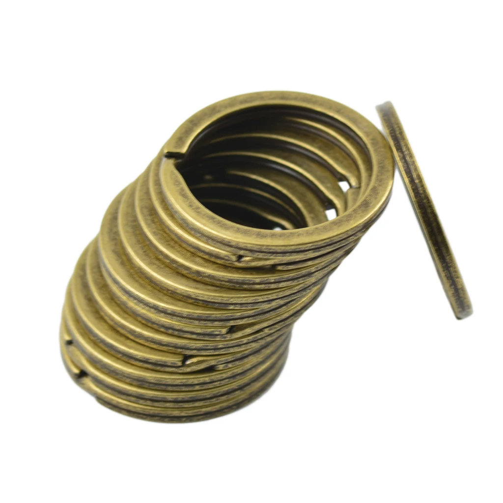 

12 шт. 28 мм разделенные кольца для ключей, держатель для ключей, античная бронза, сделай сам