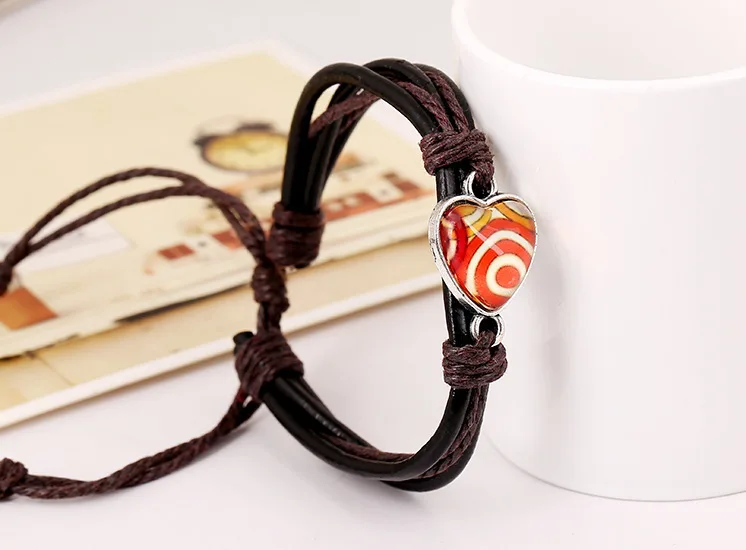 Punk Accessories New Pattern Time Jewel Export Trade Jewelry Weave Genuine Leather Cowhide Bracelet | Украшения и аксессуары
