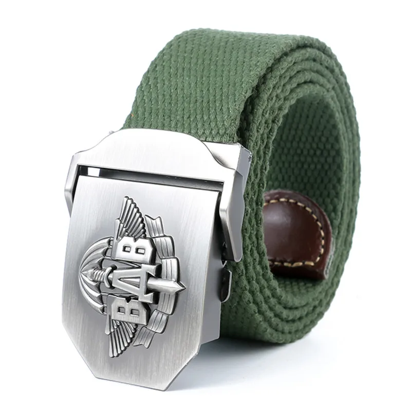 Army Green Новинка Тактический холщовый ремень высокого качества с пряжкой воздушно десантных войск ВДВ Мужские Женские джинсы ремень - Цвет: Army Green