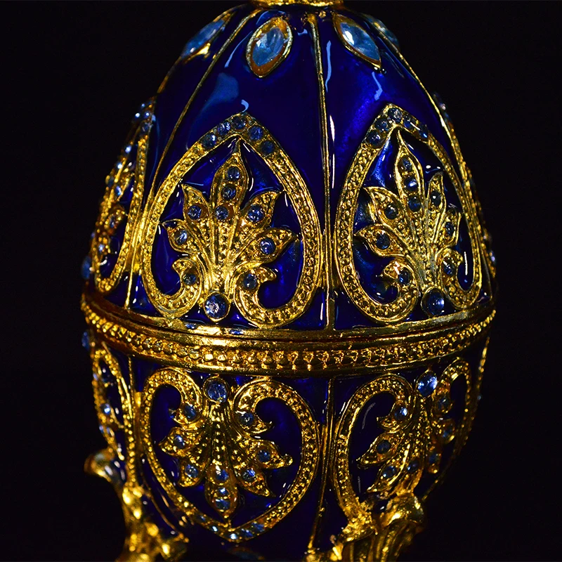 QIFU Ручной Работы Красивый синий Faberge яйцо ювелирные изделия для коробки
