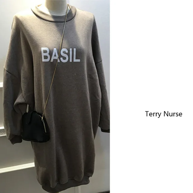khaki terry nurse Длинная Куртка для беременных; сезон осень; хлопок; свитер для беременных с длинными рукавами; Однотонный пуловер для кормления грудью; одежда для грудного вскармливания - Цвет: khaki terry nurse