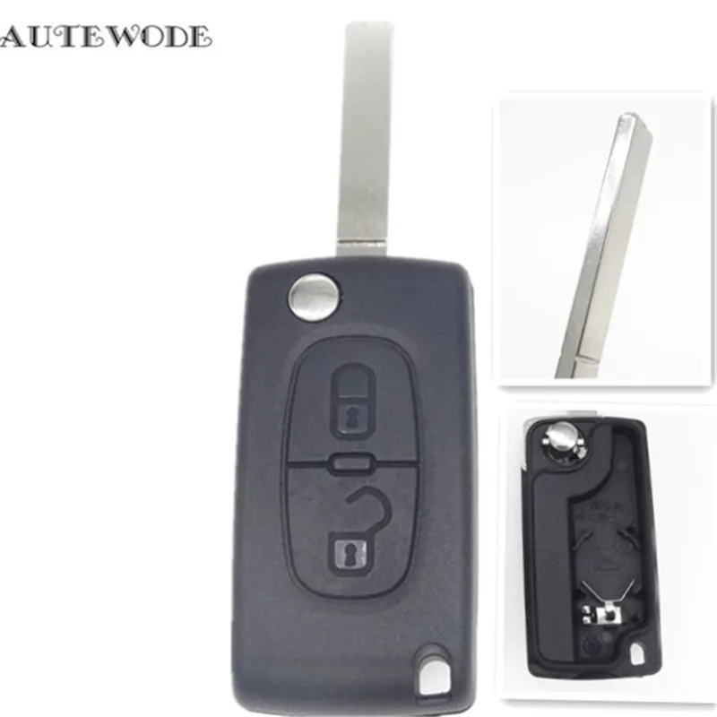Чехол для автомобильного ключа AUTEWODE подходит PEUGEOT 107 207 307 206 306 607 чехол с