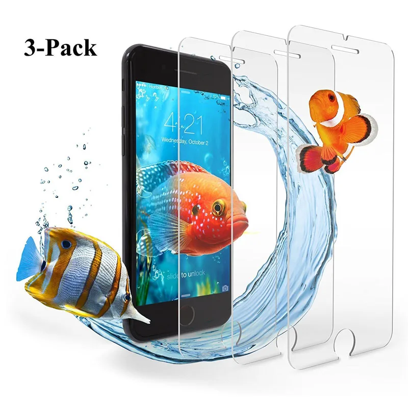 Phiyoo 3 упак. 9 H твердость полный Экран закаленное Стекло протектор для Apple iPhone 6/6 s