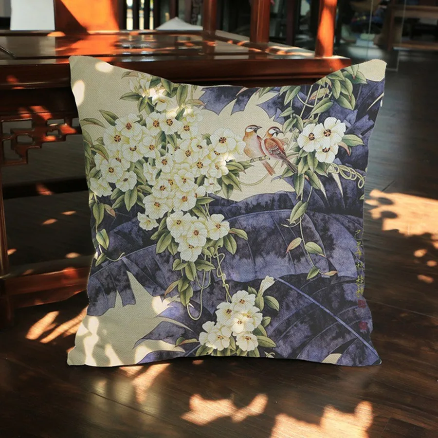 Декоративная подушка в китайском стиле классическая декоративная диванная виде