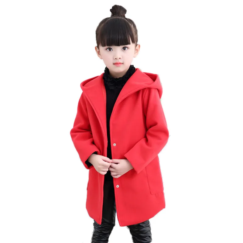 2018 Brand Girls Autumn Spring Coat Kid Long Sleeve Christmas School Cute Hooded Outerwear Girl Fashion Jacket Clothes | Детская одежда