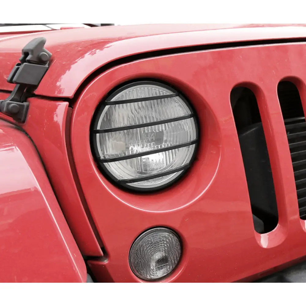 Барбекю@ Fuka авто фары для грузовика держатель для Jeep Wrangler JK 2007- передние фары протектор Защитная крышка Накладка металл