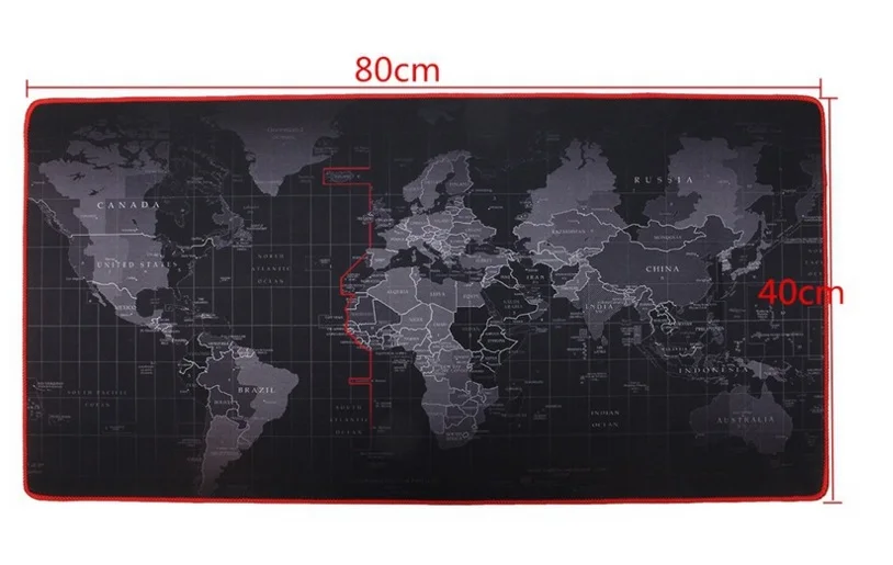 Коврик для мыши WESAPPA 600x300/700x300/900x400 мм карта мира с запирающимся краем геймерский большой компьютерный коврик для клавиатуры Настольный игровой коврик для мыши