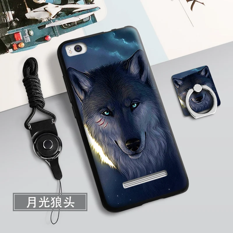 ALIVO для xiaomi Mi4c чехол с кольцом-подставкой мультфильм 3D рельеф полная защита