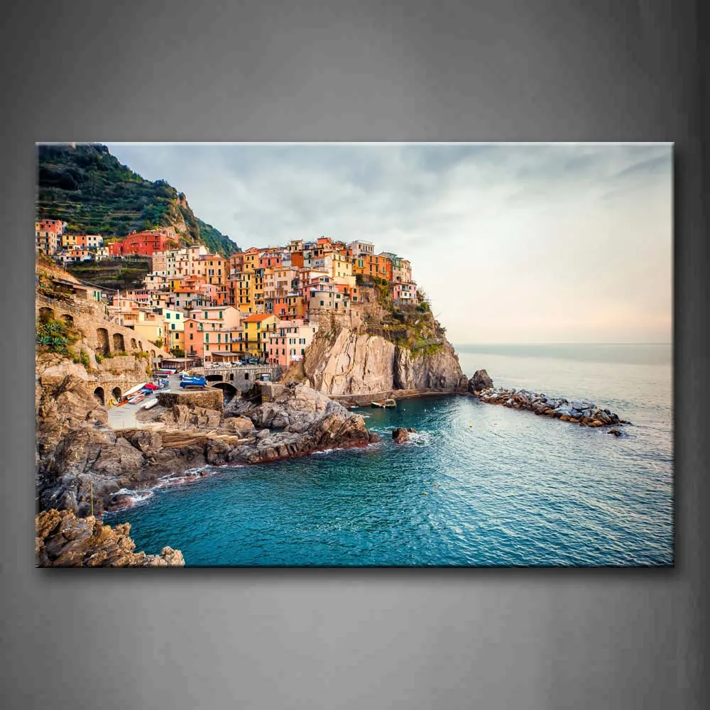 Художественная Настенная картина в рамке Manarola морской холст с принтом