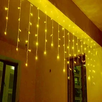 4x0 6 icicle curtain llights 96 leds fairy tale string 8 mode with flashing lights for wedding outdoor interior decoration