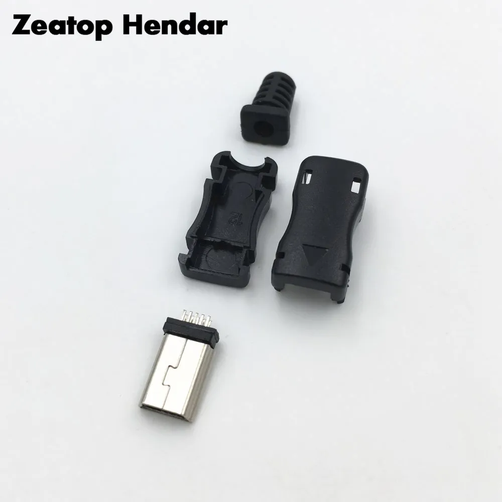 1 Набор DIY USB 2 0 Mini 10 Pin штекер разъем для сварки 4 в адаптер Черный|Соединители| |