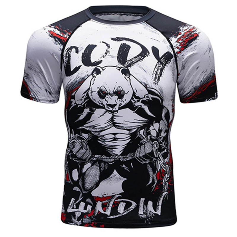 Cody Lundin Футболка компрессионная ММА фитнес UFC Fight для мужчин Муай Тай футболка джиу-джитсу облегающая одежда Геркулес 3D печать
