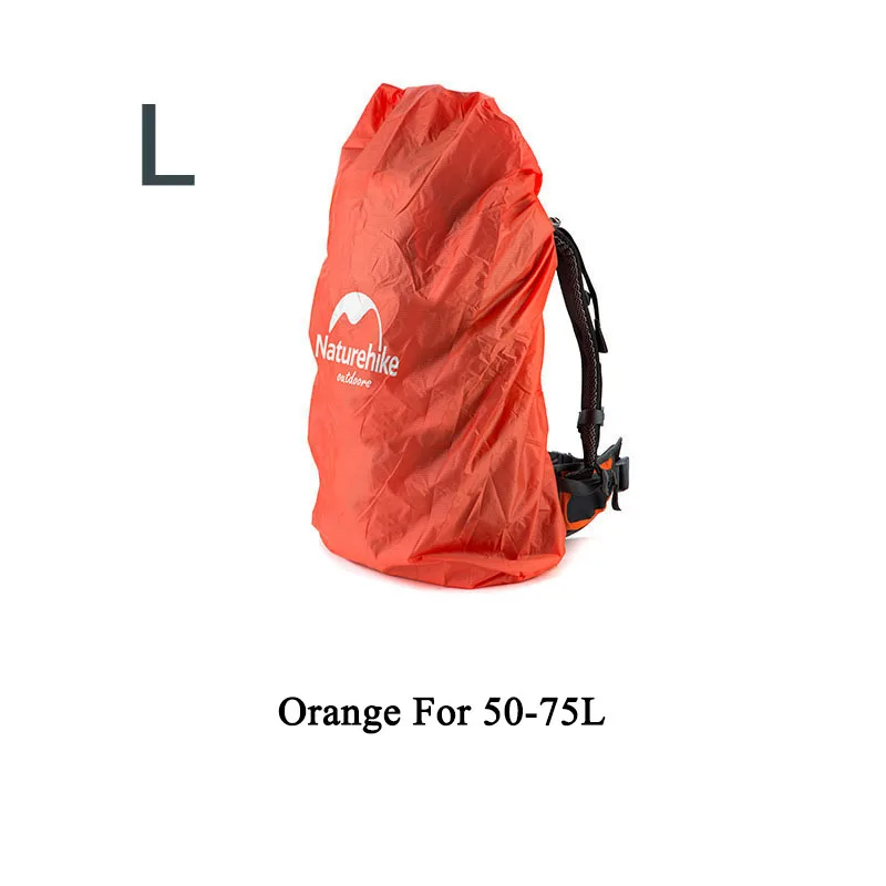 Orange L Naturehike рюкзак дождевик открытый водонепроницаемый грязевой пылезащитный чехол сумка покрытие для альпинизма походный Дорожный комплект подходит для 30L-50L 50-75L - Цвет: Orange L