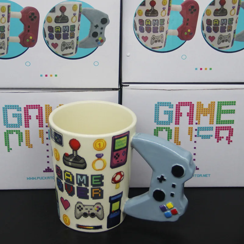 Новая игра над кофейной кружкой 3D игровой контроллер ручка кружка керамическая чашка молоко чай кружки Gameboy подарок на день рождения