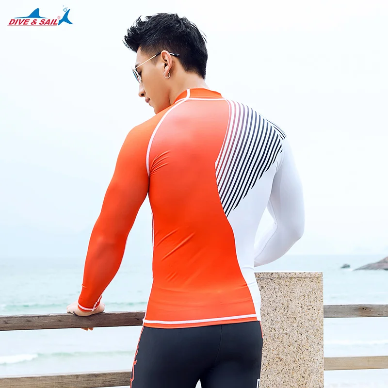 Мужская футболка с защитой от солнца и УФ лучей длинными рукавами|men rash guard|rash guard