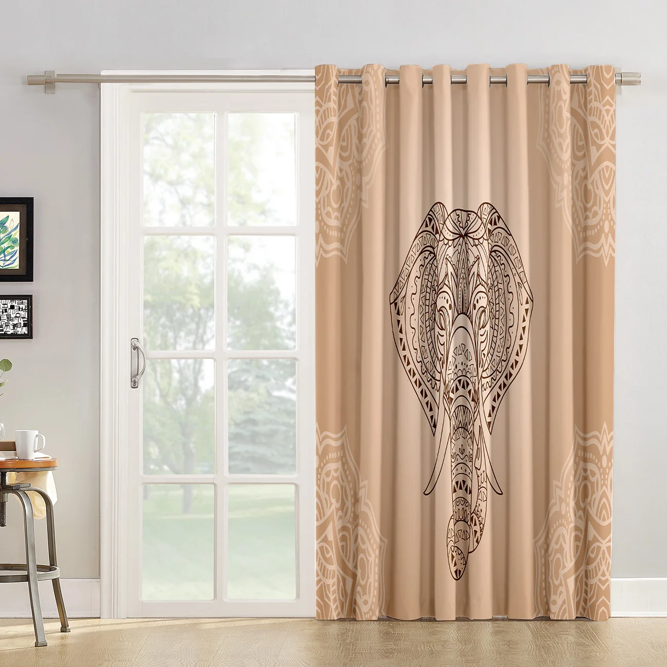 Африканский индийский слон оконные шторы занавески для ванной спальни комнатные