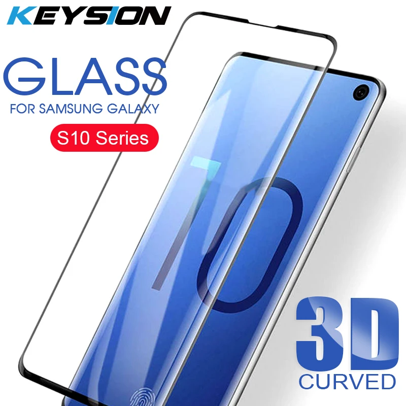 Защитное 3d стекло KEYSION для Samsung Galaxy S10 Plus закаленное + S10E изогнутая защитная пленка