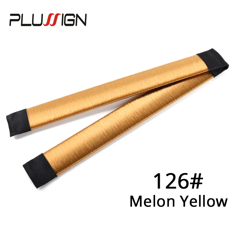 126 melon yellow Резинка для волос в виде булочки, милая французская тарелка для волос, 7 цветов, профессиональная плюсина, новинка, заколка для волос, инструмент для девушек и женщин - Цвет: 126 melon yellow
