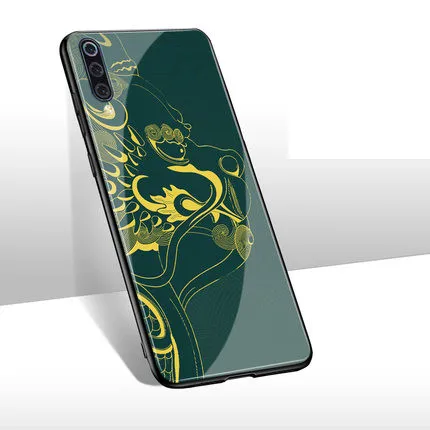 Чехол для xiaomi mi 9, жесткий противоударный чехол для xiaomi mi 9 mi 9 mi 8 mi 8 se explorer Lite mi x 2s mi x 3 mi x3, задняя крышка из закаленного стекла - Цвет: Green GuGong YeShou