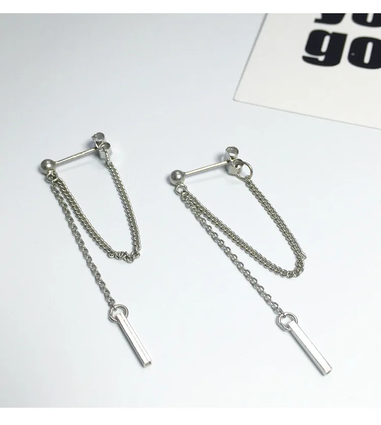 Женские серьги гвоздики из серебра 925 пробы с кисточками|fashion stud earrings|stud earringsstud