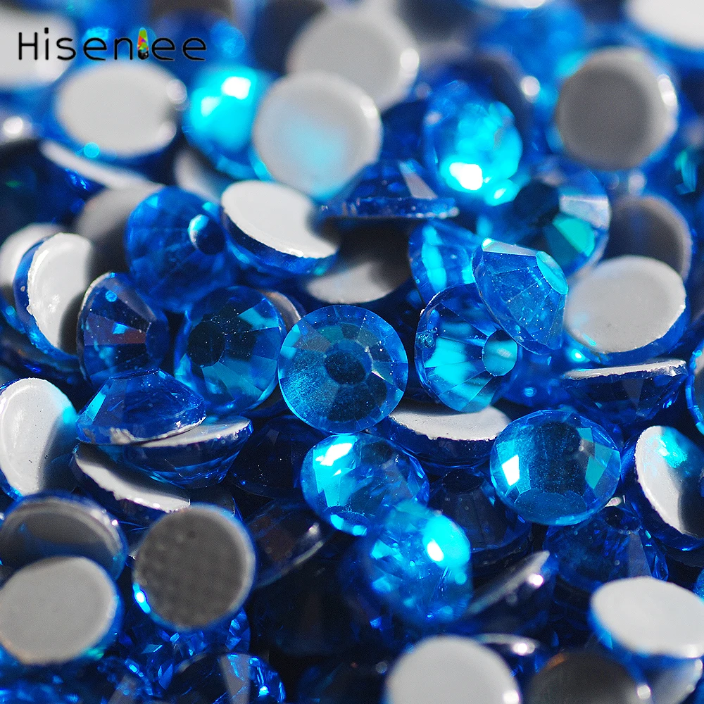 AAAA высшее качество накидка синий цвет блестящие стразы железные Стразы для