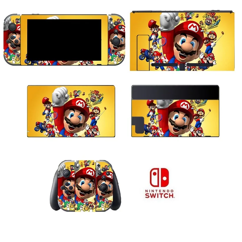 Switch-218 Super MARI0 виниловые наклейки на кожу защитные для nyd Switch skins стикеры s NS консоль Nintendo doswitch - Цвет: Switch-218