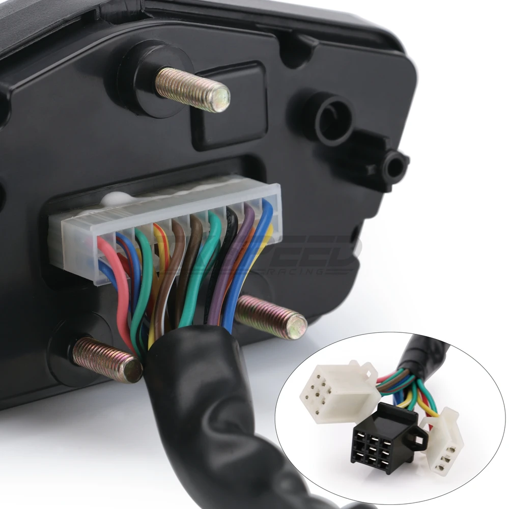 Универсальный мотоцикл цифровой спидометр мини lcd-тахометр комплект одометра