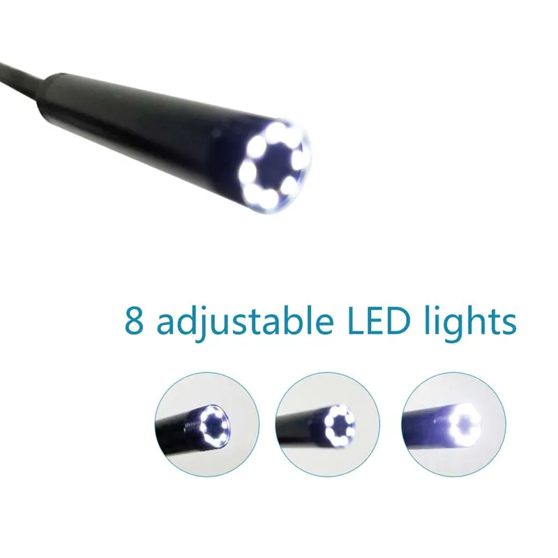 3в1 wifi эндоскоп камера мини Водонепроницаемый Жесткий проверка кабеля 8 мм USB