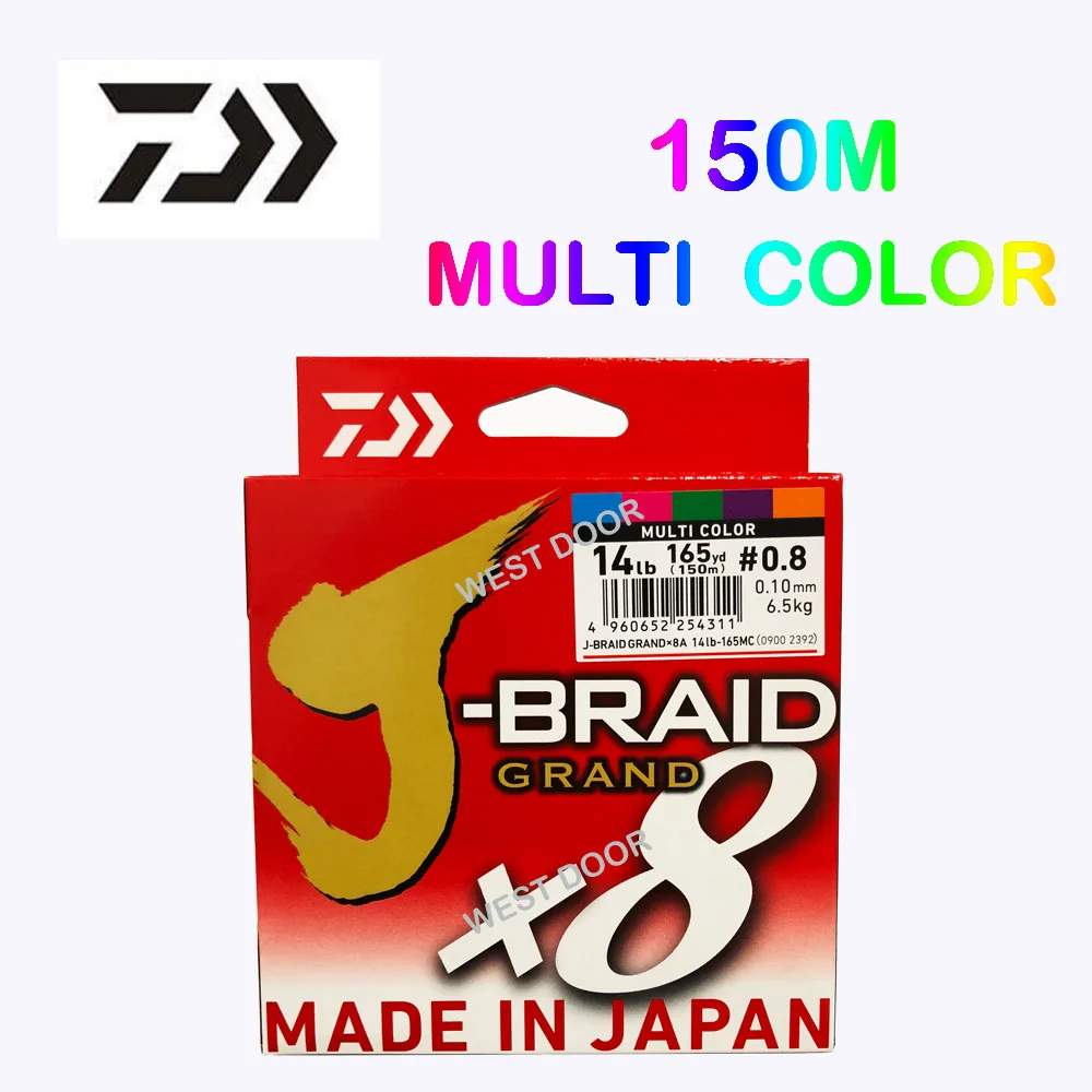 Новинка DAIWA J-BRAID GRAND X8 плетеная леска PE темно-зеленая многоцветная Сделано в Японии