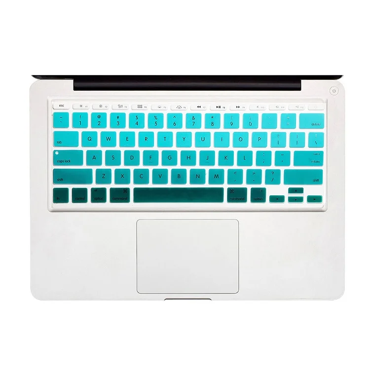 Gradient Green Английская раскладка, силиконовая клавиатура, Обложка для Apple MacBook Air 11 A1370 A1465, модель 11,6 дюйма, США, раскладка, защитная крышка - Цвет: Gradient Green