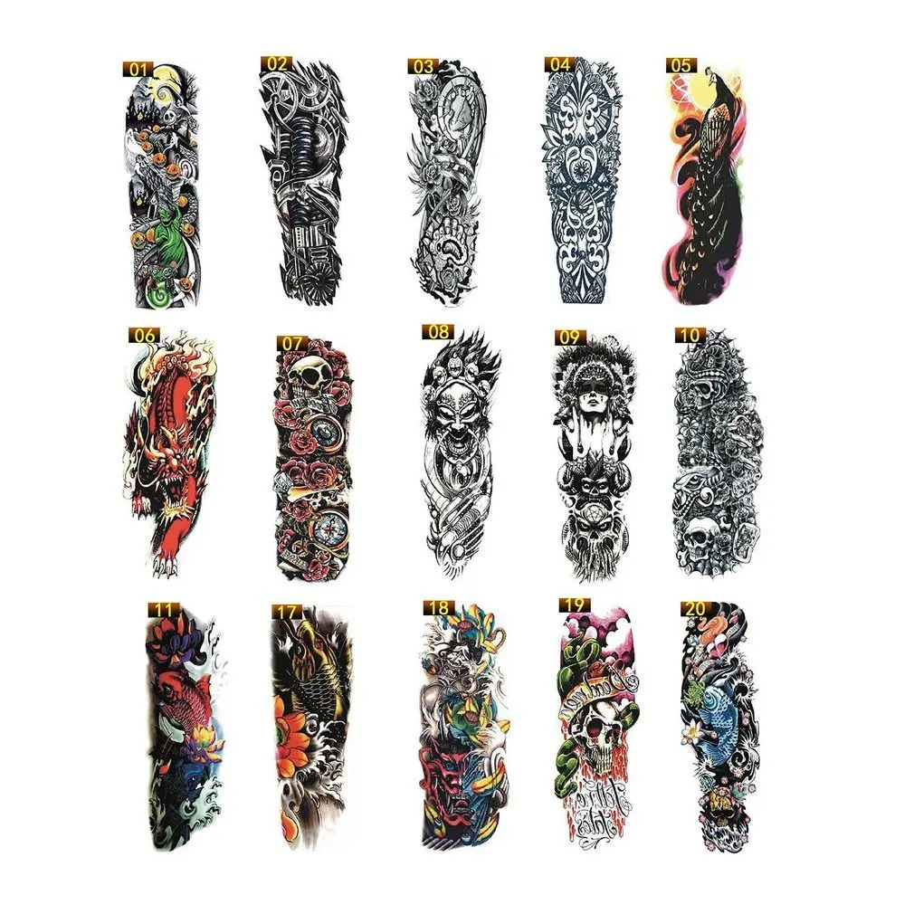 1 шт. полностью ручная тату наклейка водостойкая одноразовая татуировка рукав