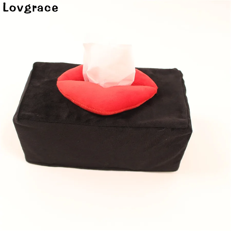 

Lovgrace Flannel Rectangle Tissue Box High Quality Napkin Holder Paper Tissue Case Container Napkin For Home Car Desktop Decor
