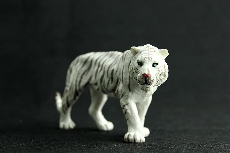 Редкие животные белый тигр статическая модель пластиковые фигурки Обучающие