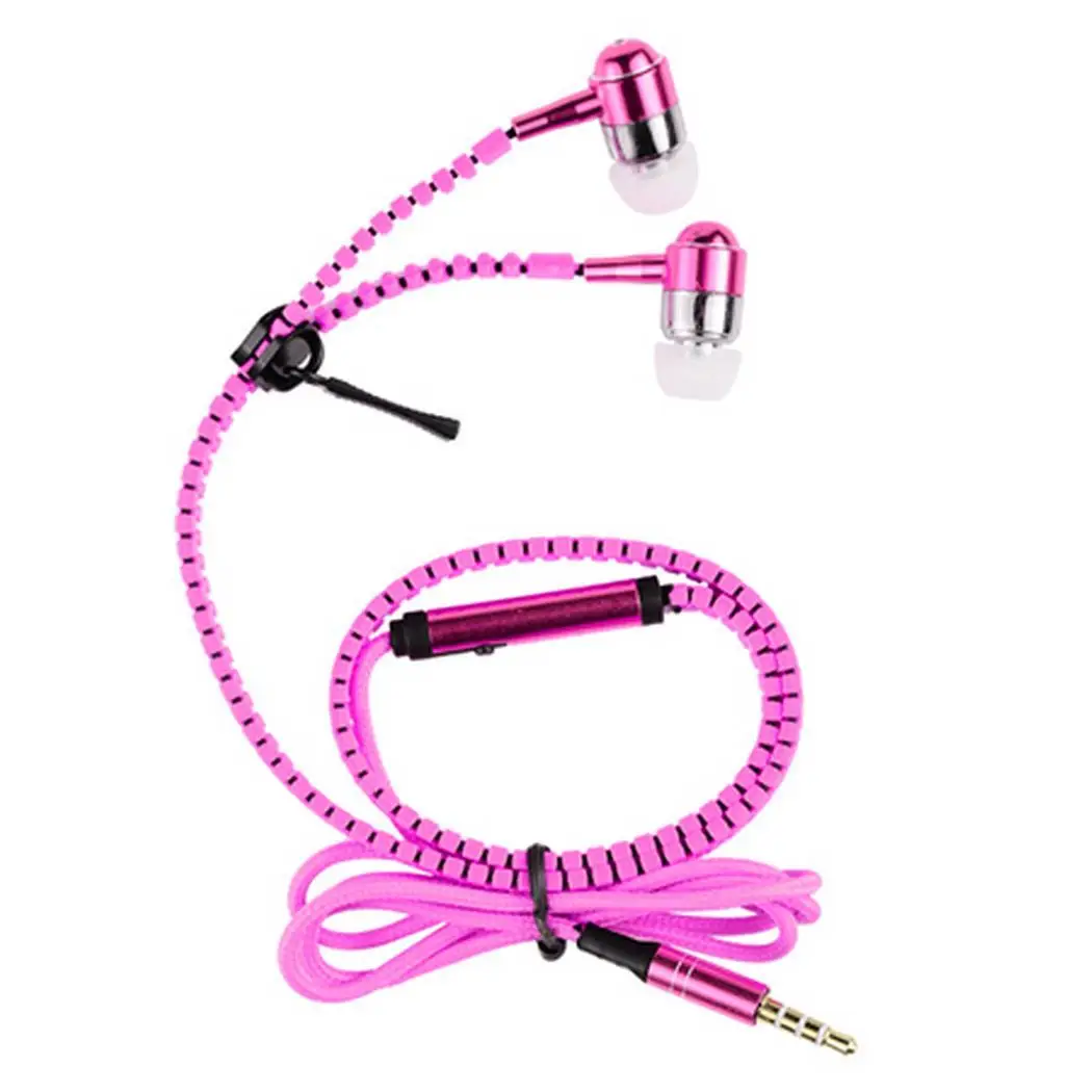 In ear Stereo 3 5 мм Jack Earbuds Zipper Phone наушники Спортивная гарнитура 32 10 500 Гц с 1 2 м/47 дюйма 18