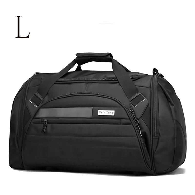 L Black Travel bag Горячая Мужская Дорожная сумка большой емкости ручная багажная дорожная сумка для женщин выходные сумки многофункциональные дорожные сумки - Цвет: L Black Travel bag