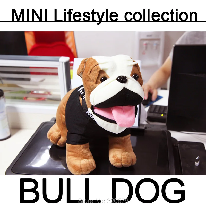 Mini Cooper бульдог Bull Dog плюша игрушечный автомобиль игрушка|mini cooper bulldog|car dog toytoy car |