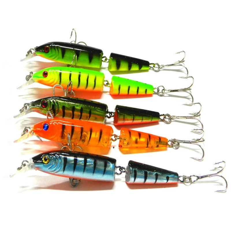 

1pcs 3D Eyes Lifelike 10.5cm 2 Sections Jointed Fishing Lures Spinner Crankbaits sharp Hooks Baits Assorted Fish Tackle Pesca