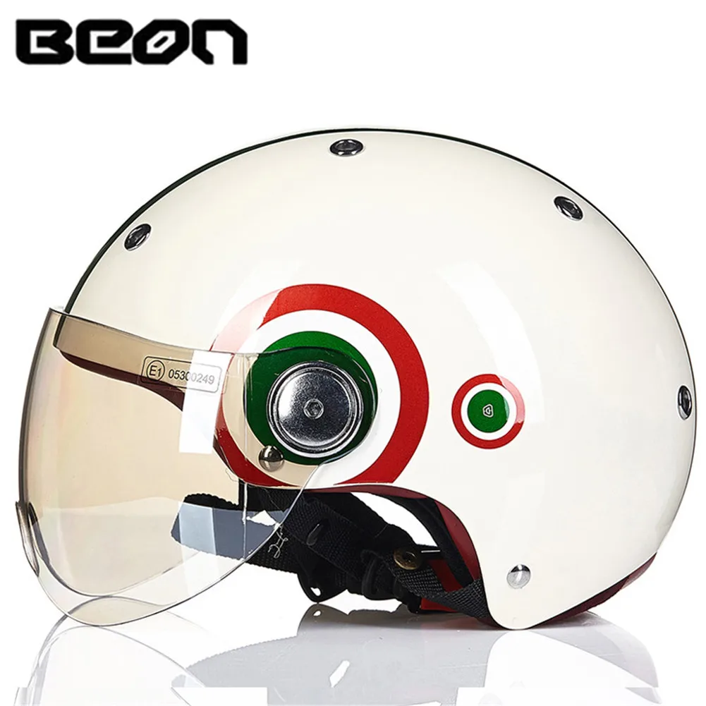 BEON Мода moto rcycle шлем Чоппер Половина лица винтажный Casque Casco мото cicleta Capacete шлемы