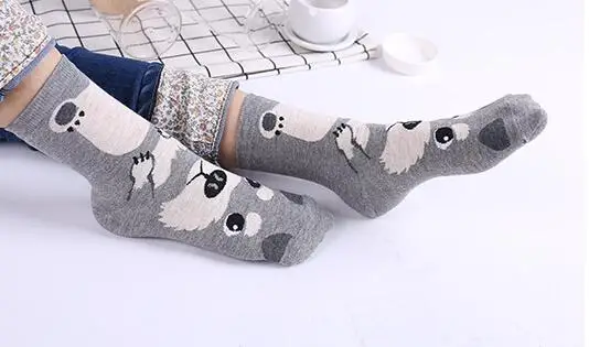 10pairs/lot women dog Socks Cute cartoon cotton socks female cute sweet cotton dog socks autumn winter dog socks