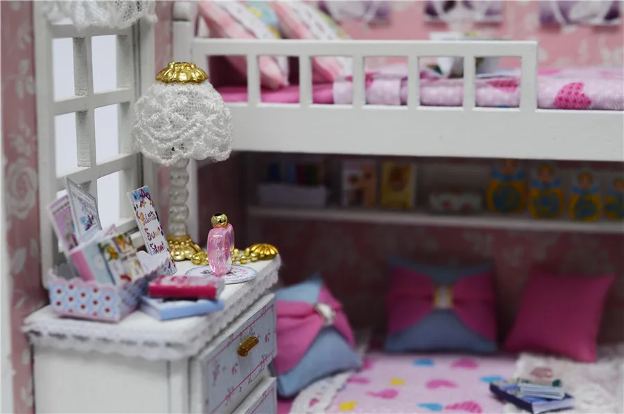 Сборный DIY Миниатюрный Кукольный дом, игрушка Sunshine Dreaming Angel, DIY Дом, игрушки с мебели, светодиодный светильник, подарок на день рождения, H-006